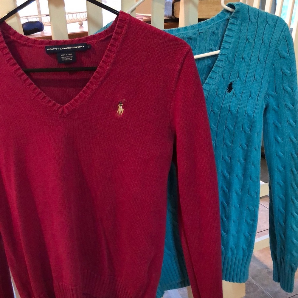 Two Ralph Lauren Sport sweaters